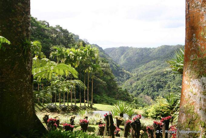 Balata, Panorama am Ende des Gartens - Martinique