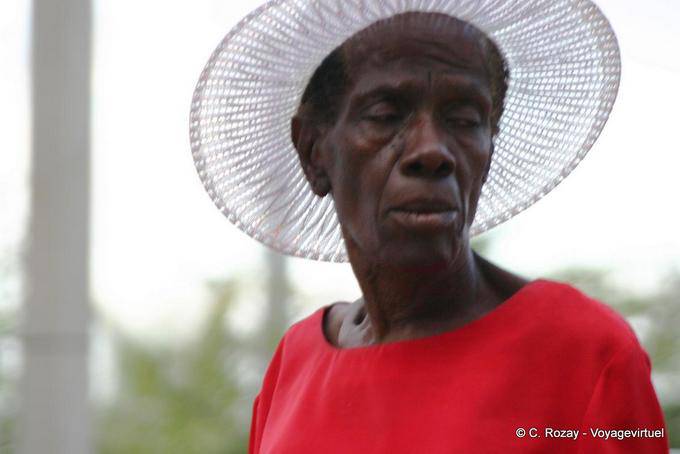 Gesicht eines Bewohners von Martinique im Gegensatz - Martinique