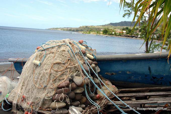 Fischernetz auf die Rollen, St. Peter - Martinique