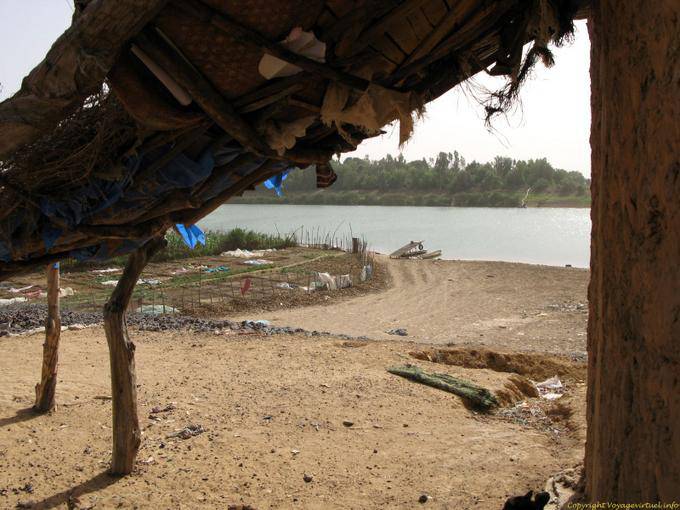 Boghe, kam in Fluss Senegal, Mauretanien
