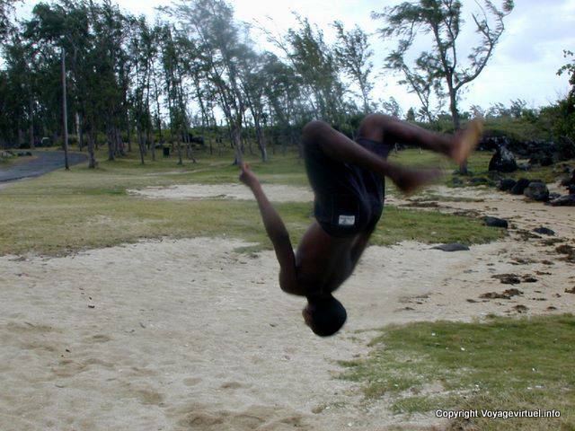 Sport springen, die auf den Kopf - Crazy Mauritius.
