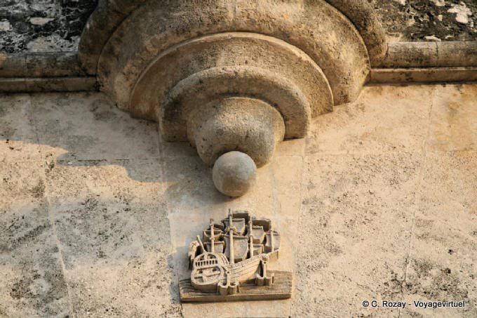 Architektonisches Detail der Tor des Meeres, Campeche - Mexiko