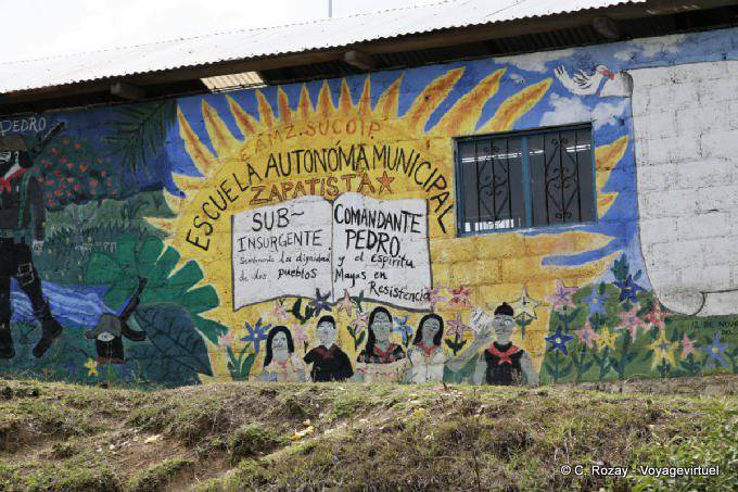 Chiapas, autonomen zapatistischen Schulgemeindecomandante Pedro - Mexiko