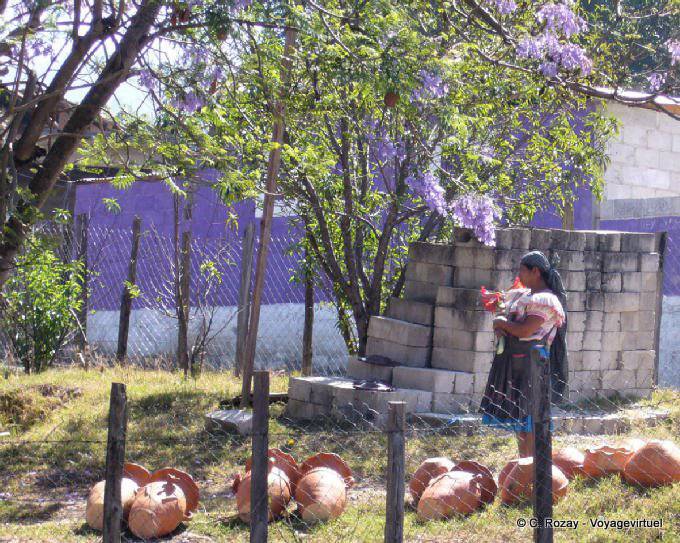 Chiapas, schließt mit violetten Tönen - Mexiko