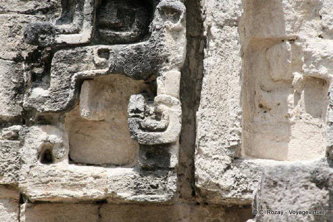Dekorative Detail Chicanna - Mexiko