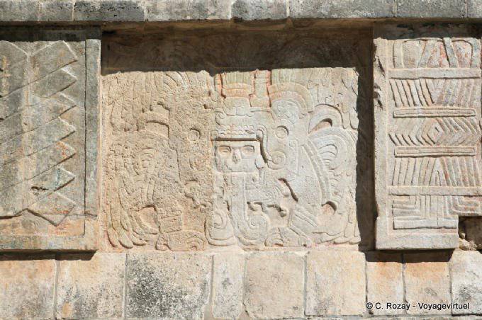 Fries an der Wand, Plattform Venus, Chichen Itza - Mexiko