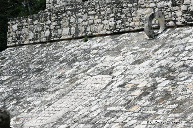 Ring und der Juego de Pelota Registrierung Cobá - Mexiko