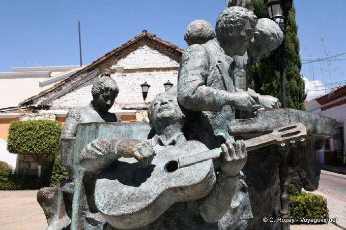Skulptur von einer Gruppe von Musikern zu San Jose, Comitán - Mexiko