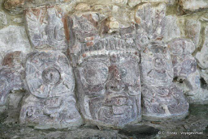 Tempel der Masken, der Gott der aufgehenden Sonne, Edzná - Mexiko