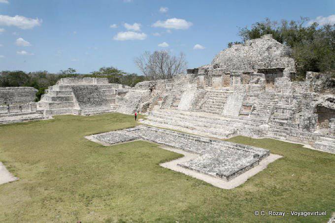 Stattdessen Blick auf den Haupttempel, Templo del Norte, Edzná - Mexiko