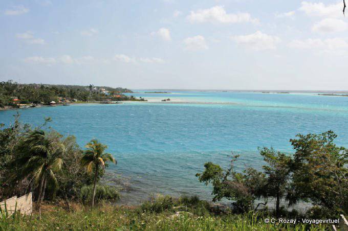 Blick auf den See von der Fuerte de Bacalar - Mexiko