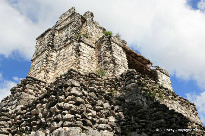 Die höchste Pyramide an der Küste der Riviera Maya, der Burg, Muyil - Mexiko