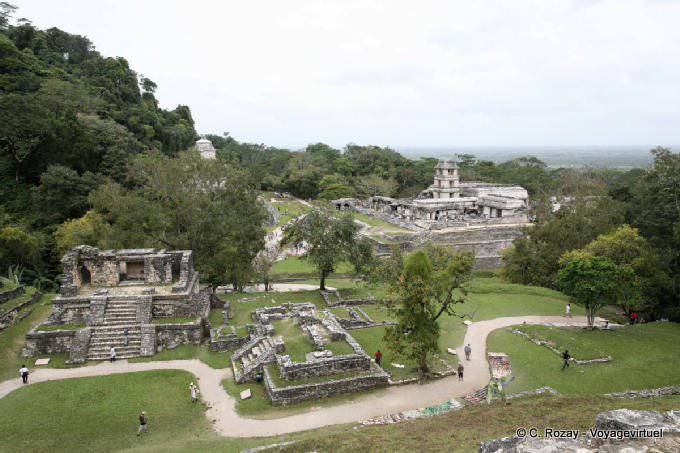 Panorama der prähispanischen City, Palenque - Mexiko