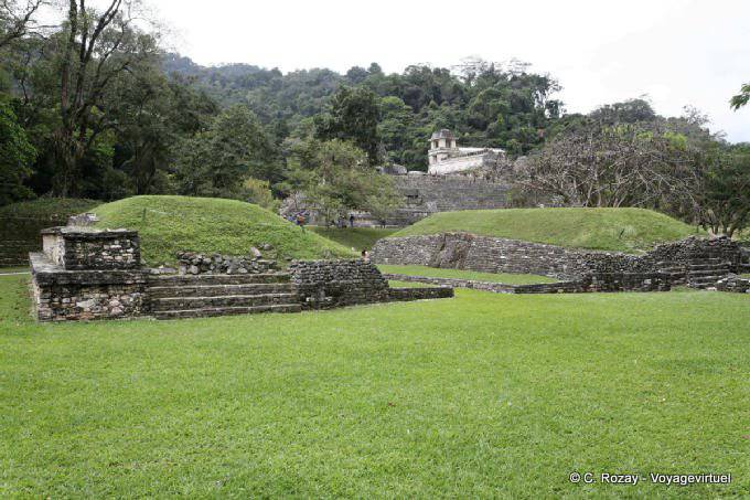 Panorama auf der Ball-Spiel, Palenque - Mexiko
