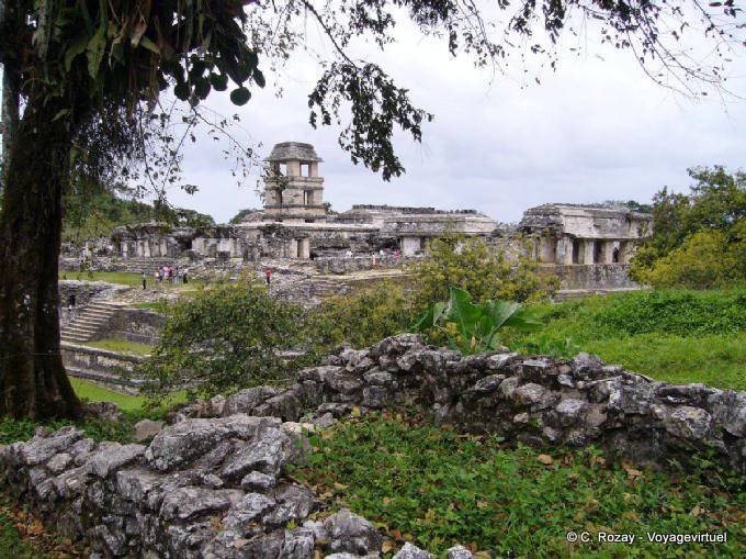 Panorama des Palastes, Palenque - Mexiko