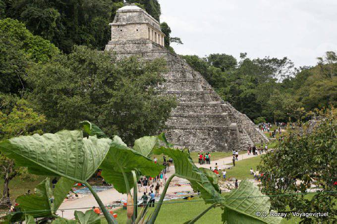 An der Spitze, dem Grab von Pakal, Tempel der Inschriften in Palenque - Mexiko