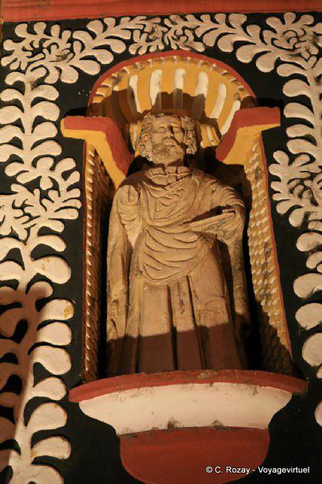 Statue der Fassade, die Kathedrale, San Cristobal de las Casas - Mexiko