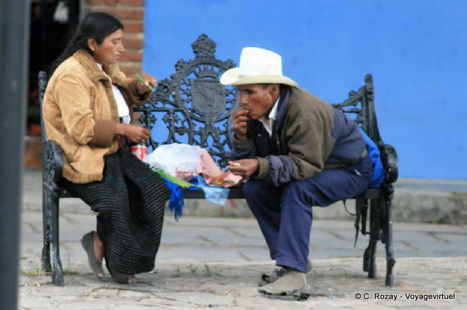Die Mittagszeit, Plazuela del Cerrillo San Cristobal de las Casas - Mexiko