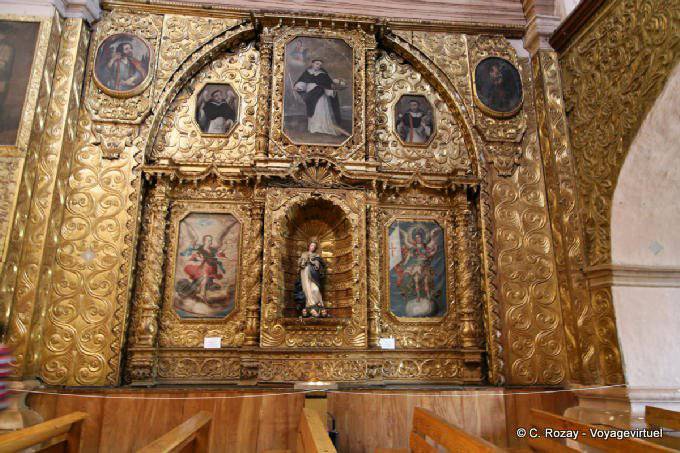 Barocken Altarbild der Jungfrau, Kirche von Santo Domingo, San Cristobal de las Casas gewidmet - Mexiko
