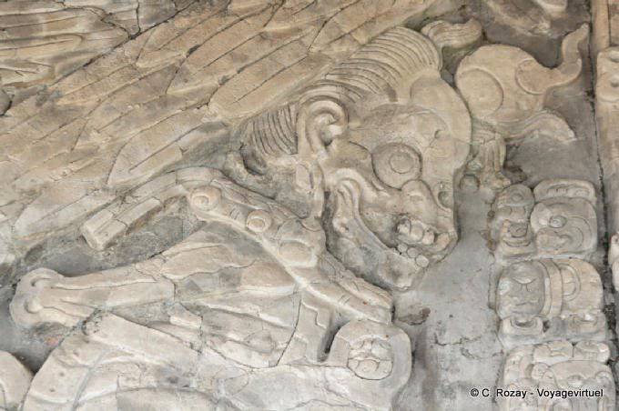 Frieze von viermal, ein Fragment, Tonina - Mexiko