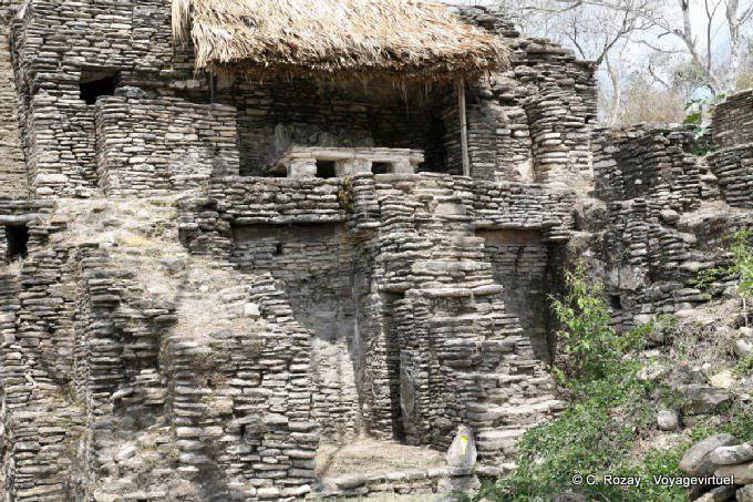 Palast der griechischen und Krieg, Tonina - Mexiko