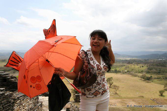 Mexikanische Original Regenschirm, Tonina - Mexiko