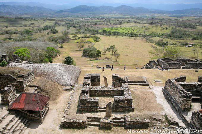 Die Ebene von Ocosingo, Blick aus dem Tempel der Spiegel der, Tonina - Mexiko