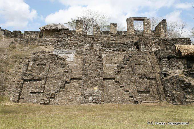 Geometrische Dekoration des Palastes der griechischen und Krieg, Tonina - Mexiko