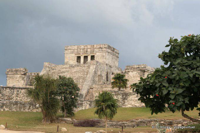 Panorama des Schlosses, Website, Tulum - Mexiko