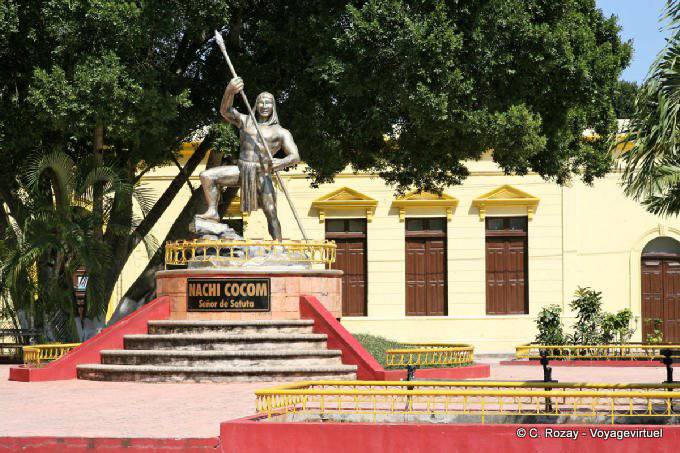 Statue Nachi Cocom Yucatan Sotuta - Mexiko