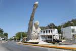 Riesen-Skulptur, der Held von Chapultepec, Campeche, Mexiko.