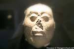Kopf ohne Nase, Museo Maya Archäologie, Campeche, Mexiko.