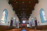 Blick vom Kirchenschiff Altar Kirche von Santo Domingo de Guzmán, Comitán, Mexiko.