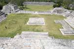 Panorama von der nördlichen Tempel, Casa de Los Itzaes, Edzná, Mexiko.