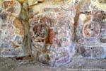 Templo de Mascarones, der Gott der Sonnenuntergang, Edzná, Mexiko.