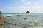 Der See von sieben Farben, Laguna Bacalar, Mexiko.