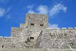 Turm der Festung von San Felipe, Laguna Bacalar, Mexiko.