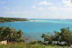 Blick auf den See von der Fuerte de Bacalar, Mexiko.