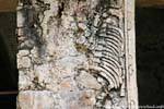 Überreste einer Linderung von Chan Bahlum II, Grupo de Las Cruces, Palenque, Mexiko.