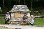 Seien Sie bei dem Besuch in Palenque, Mexiko.