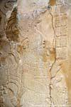 König Chan Bahlam II, Erleichterung, Tempel des Kreuzes, Palenque, Mexiko.