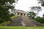 Tempel des Kreuzes: der Forscher Frederick Waldecken machte es zu seinem Haus für zwei Jahre, Palenque, Mexiko.