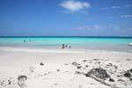 Weißer Sand und Meer Farben, Puerto Morelos, Mexiko.