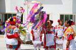 Traditionelle Tanzgruppe, Puerto Morelos, Mexiko.