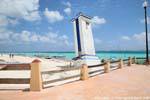 Der Leuchtturm wurde durch den Wirbelsturm, Puerto Morelos verwüstet, Mexiko.