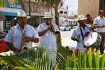 Gruppe von Musikern, Puerto Morelos, Mexiko.
