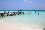 Wiederherstellung einer hölzernen Anklagebank, Puerto Morelos, Mexiko.