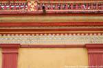 Details der Dekoration der Fassade in San Cristobal de Las Casas, Mexiko.