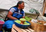 Händler Erbsen, Gran Mercado San Cristobal de Las Casas, Mexiko.
