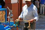 Mechanische Peeling Orangen, San Cristobal de las Casas, Mexiko.
